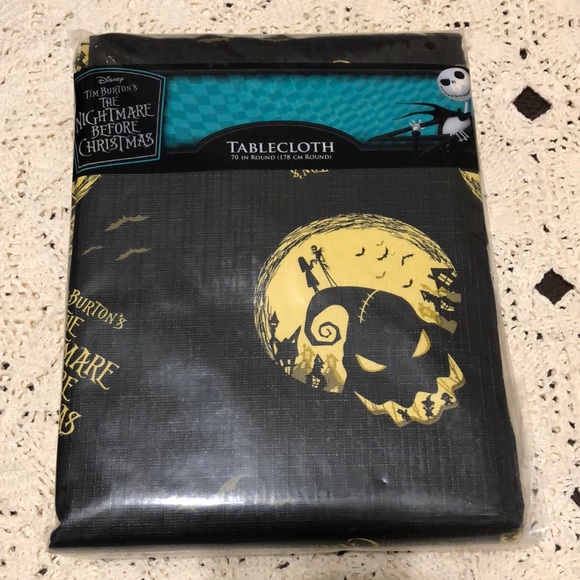 Disney Nightmare Before Christmas 70 Round Tablecloth Jack Skellington Sally - Picture 6 of 6